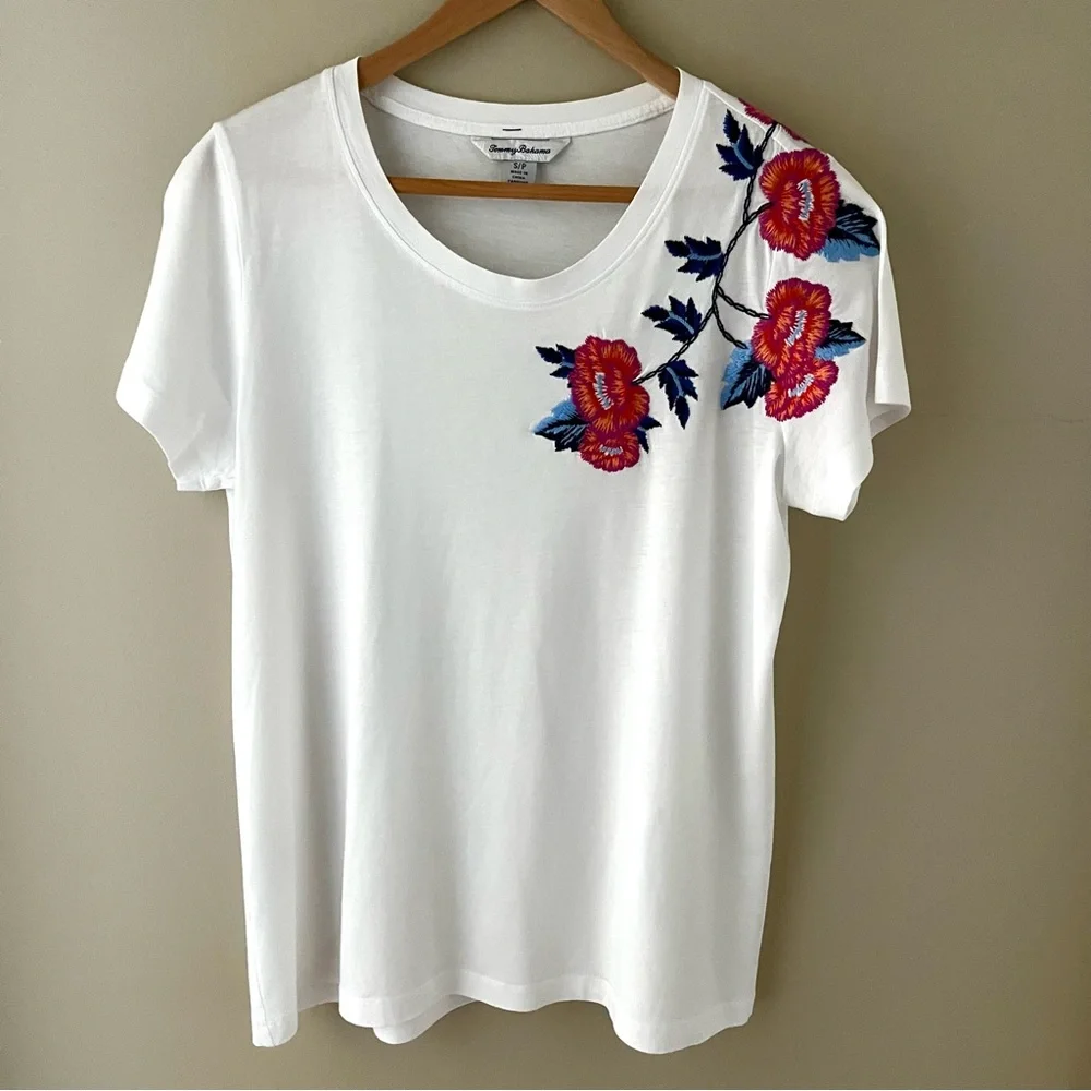 Tommy Bahama Embroidered Short Sleeve Tee M - Picture 3 of 9